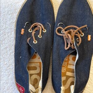 Casual Denim Lace-Up Shoes